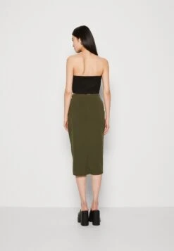 Wal G Aliya Knot Midi Skirt - Kokerrok - Dark Khaki -Fashion Verkoop 0497e623b0b3401e885c9e94be795c21