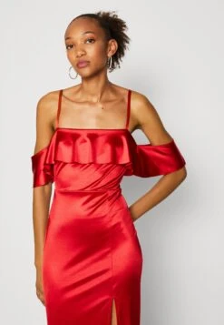 Wal G Gina Ruffle Midi - Cocktailjurk - Red -Fashion Verkoop 0a91d89d1b114662b52ebe98b9151fb6