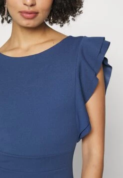 Diana Ruffle Sleeve Midi Dress - Jerseyjurk - Denim Blue -Fashion Verkoop 0ab0b37614e1457cb374e1fda43b7ea0