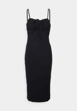 Cyndee Front Tie Midi Dress - Jerseyjurk - Black -Fashion Verkoop 0c6a0e121e994e52b656e3474439252e