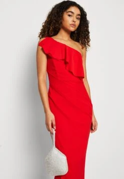 Wal G Kelly Ruffle Maxi - Jerseyjurk - Red -Fashion Verkoop 15e582e36d854545856b950f2564242c