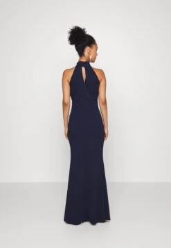 Halter Neck Maxi Dress - Cocktailjurk - Navy Blue -Fashion Verkoop 16cfdf95de05432cab339d15c0091637