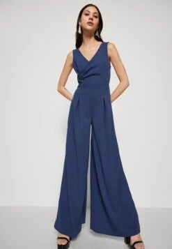 Wal G Sabrina Wide Leg - Jumpsuit - Denim Blue -Fashion Verkoop 17ccff3cf1b54c8995a31eeccd3b4a1e