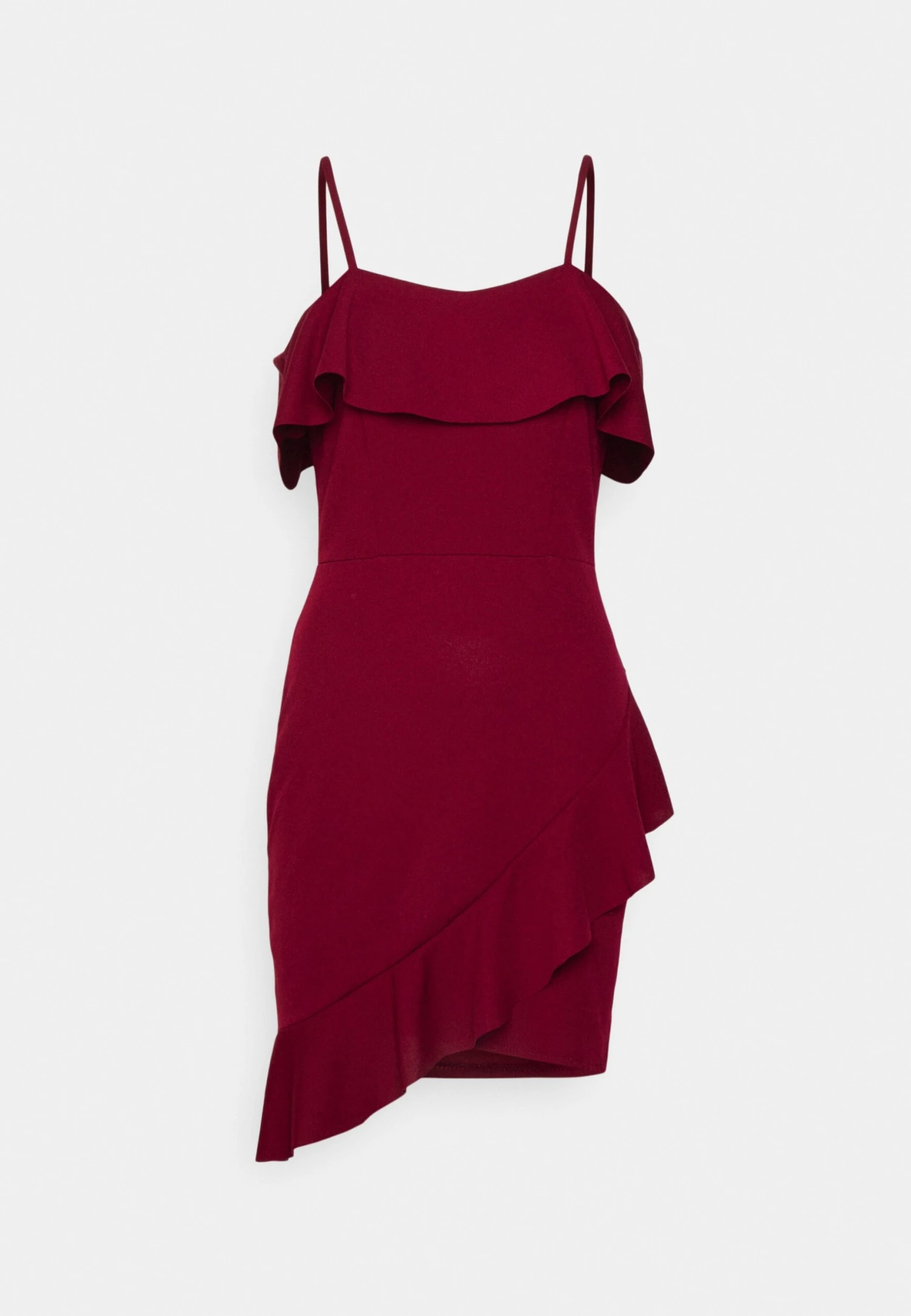 Revra Strappy Frill Skater - Jerseyjurk - Berry Wine 6 Revra Strappy Frill Skater - Jerseyjurk - Berry Wine - Afbeelding 4
