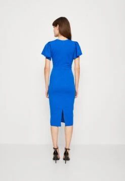 Wal G Antalya Ruffle Midi - Cocktailjurk - Electric Blue -Fashion Verkoop 1a2a84cb20fb486fa344f5c1c0291497