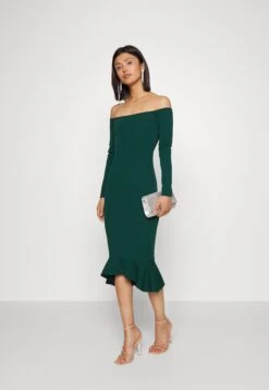 Wal G Michelle Off Shoulder Midi - Jerseyjurk - Emerald Green -Fashion Verkoop 1af19da22c7f4017887d1d5344cf3722