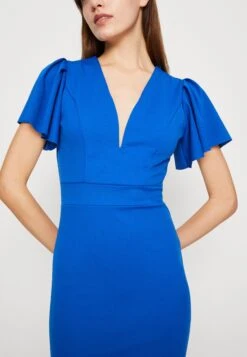 Wal G Antalya Ruffle Midi - Cocktailjurk - Electric Blue -Fashion Verkoop 1ed2d7554c7a4284871c3478a442af67