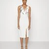 Embroidered V Neck Rose Midi - Jurk - White Floral -Fashion Verkoop 1fb8c8eb0a854dfca7197e6fb9b31cdc
