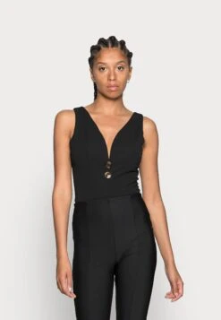 Wal G Tortoise Button Body - Top - Black