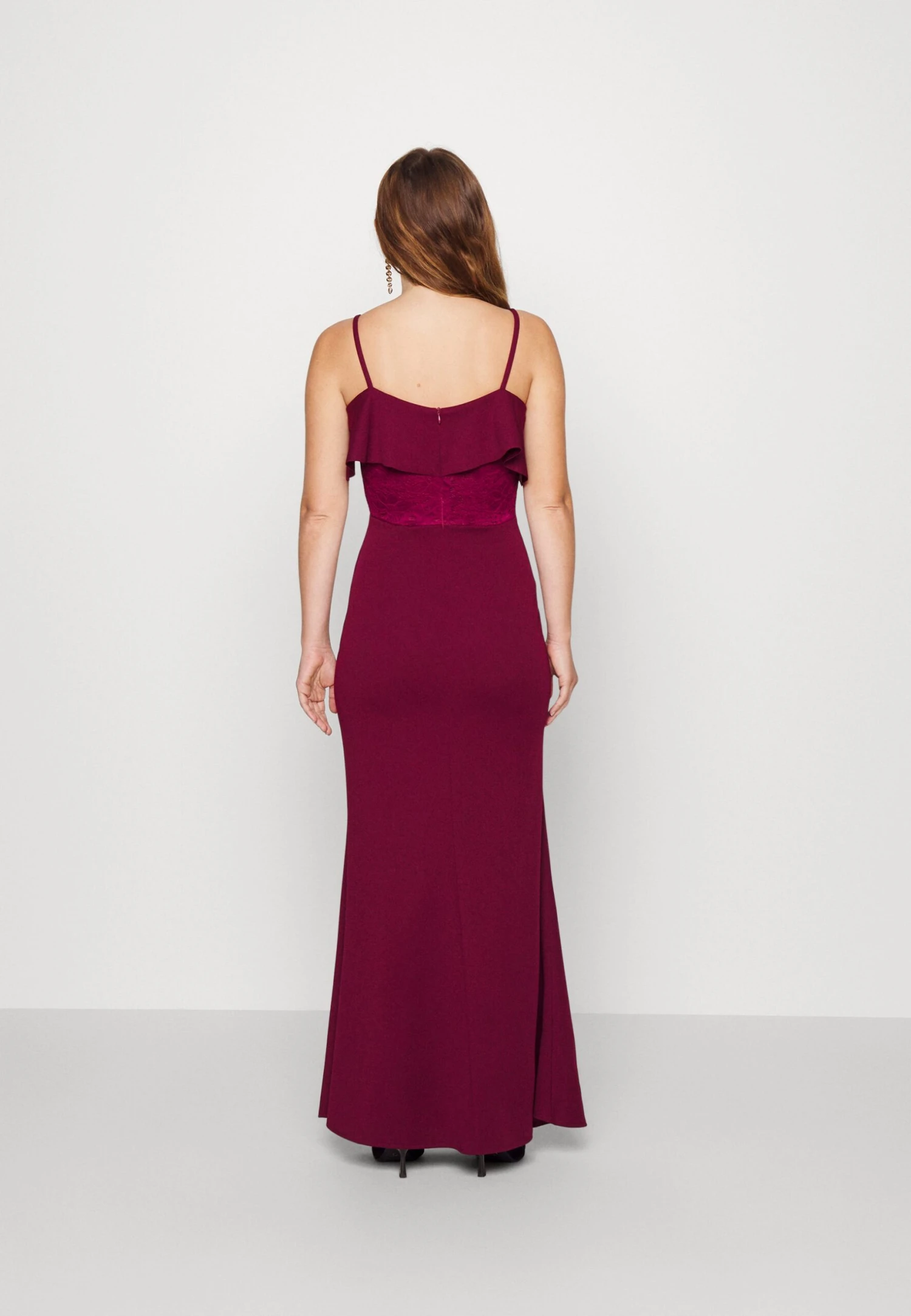 Mita Ruffle Maxi - Galajurk - Wine 5 Mita Ruffle Maxi - Galajurk - Wine - Afbeelding 3