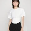 Wal G Hani Corset Top - T-Shirt Basic - White