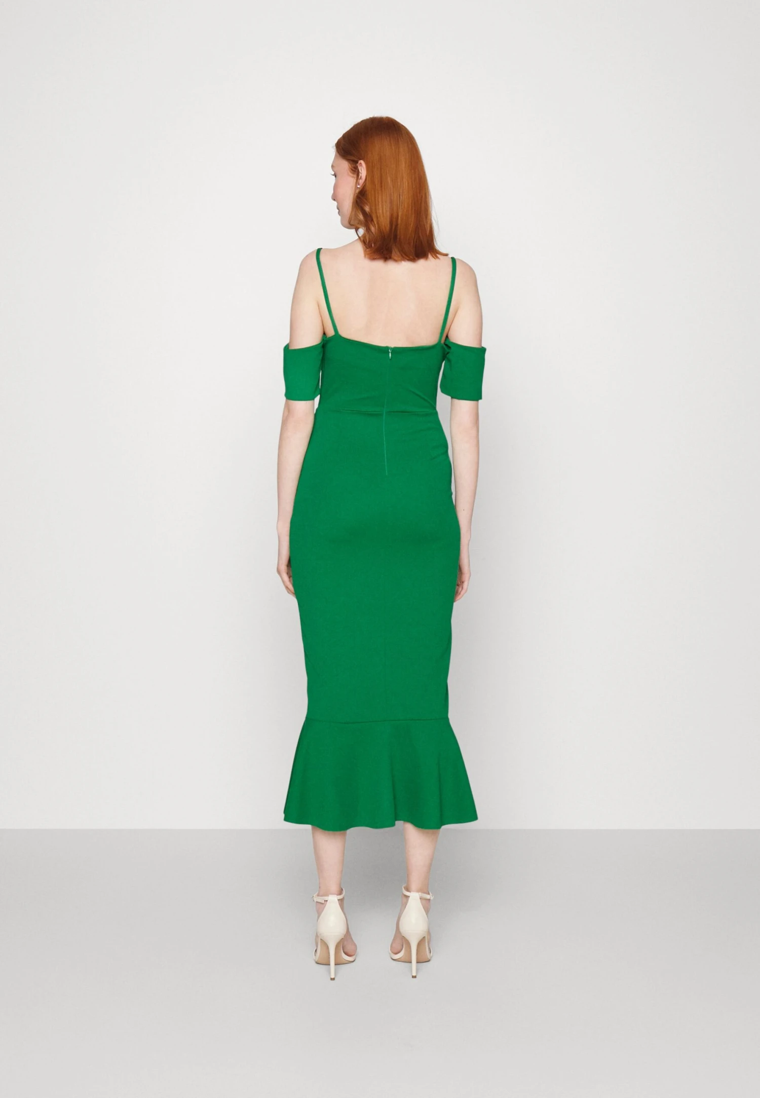 Wal G Saskia Strappy Midi - Cocktailjurk - Leaf Green 5 Wal G Saskia Strappy Midi - Cocktailjurk - Leaf Green - Afbeelding 3