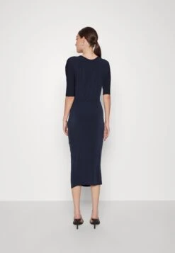 Knot Midi Dress - Jerseyjurk - Navy Blue -Fashion Verkoop 2e73ed603d324b20a187855d6eac9ec1
