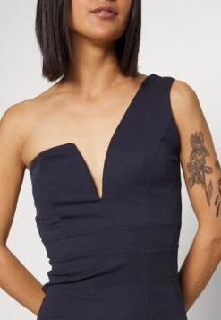 Wal G Gigi One Shoulder Midi Dress - Cocktailjurk - Navy Blue -Fashion Verkoop 2f9efa6a69d9420b8229c4c4023e6d6c