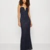 Wal G Tilly Maxi Dress - Galajurk - Navy Blue -Fashion Verkoop 30e060a6d844410c93823e7fe2728144