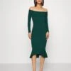 Wal G Michelle Off Shoulder Midi - Jerseyjurk - Emerald Green -Fashion Verkoop 37000f5c80bd453297920ccd7e824c7e