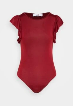 Wal G Ben Ruffle Bodysuit - T-Shirt Print - Burgundy 12 Wal G Ben Ruffle Bodysuit - T-Shirt Print - Burgundy -Fashion Verkoop 39037d93766e41fab51fa2b52dc53716