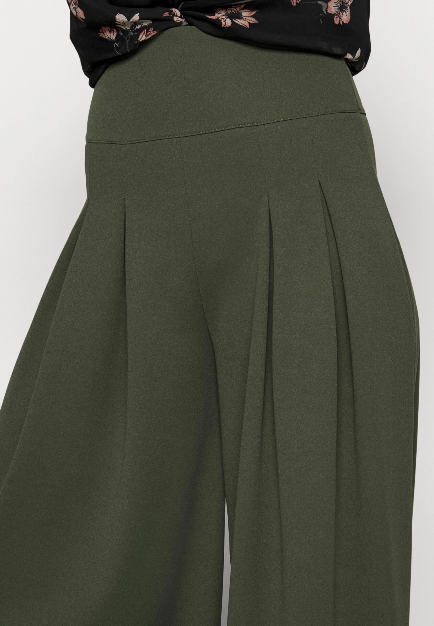 Venisa Wide Leg Trouser - Broek - Dark Khaki 7 Venisa Wide Leg Trouser - Broek - Dark Khaki - Afbeelding 5