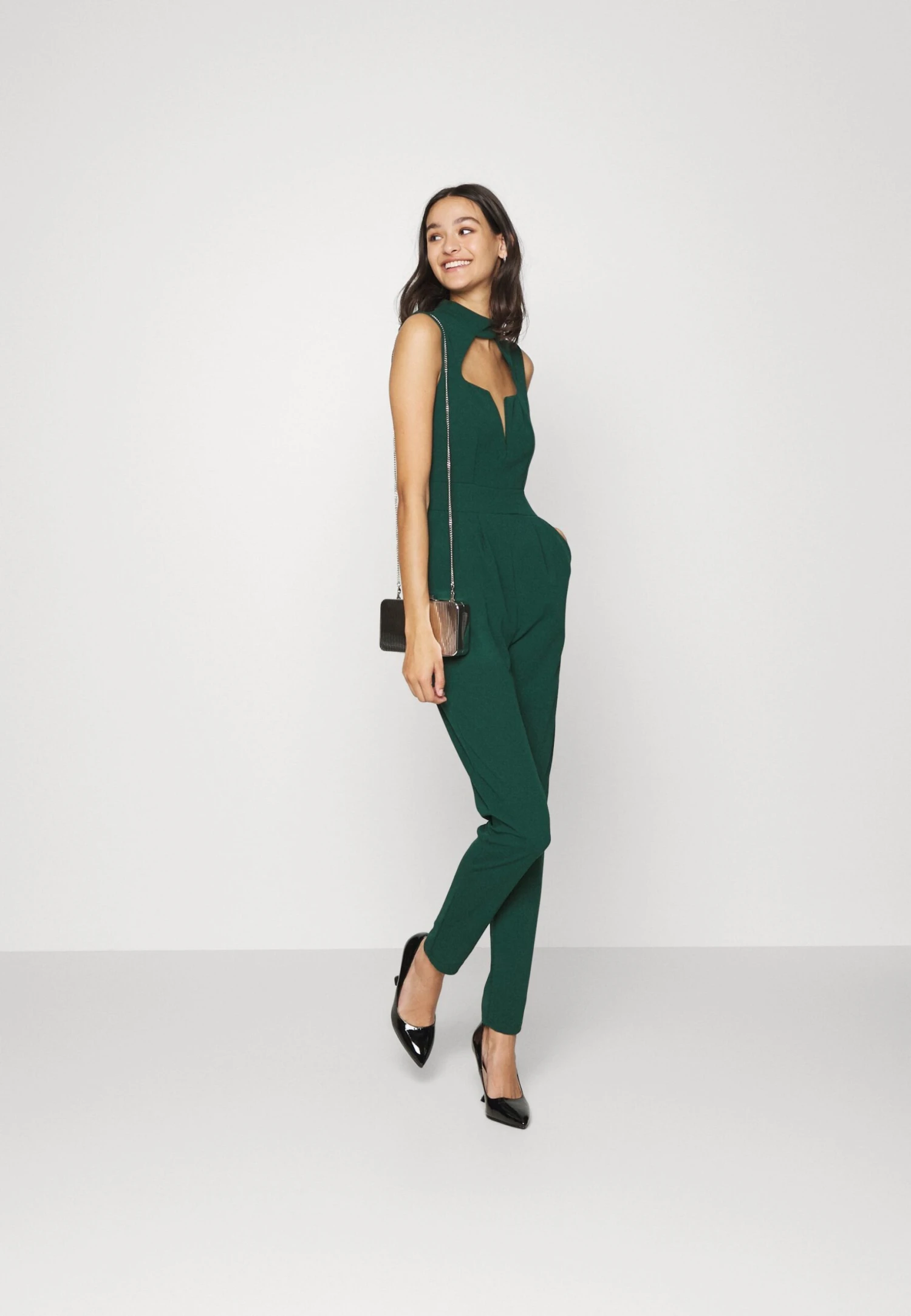 Wal G Langley Cupped - Jumpsuit - Forest Green 4 Wal G Langley Cupped - Jumpsuit - Forest Green - Afbeelding 2