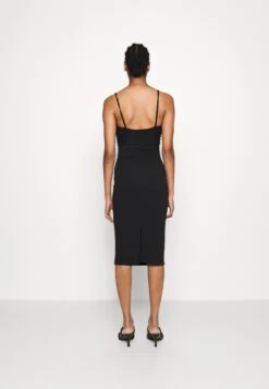 Cyndee Front Tie Midi Dress - Jerseyjurk - Black -Fashion Verkoop 424e116a2e1c4bbda56751f510867e4a