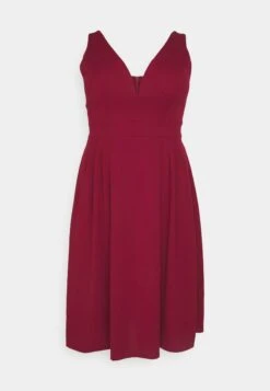 Kandy V Neck Midi - Jurk - Wine -Fashion Verkoop 4525841aa42244beb838a1ffe3c89597