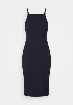 Wal G Strappy Square Neck Midi Dress - Etui-Jurk - Navy Blue -Fashion Verkoop 457b79553a784cde92d72cf7f0169251