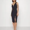 Wal G Gigi One Shoulder Midi Dress - Cocktailjurk - Navy Blue -Fashion Verkoop 47418dfdc7054bfdb0ff4b619e58f760