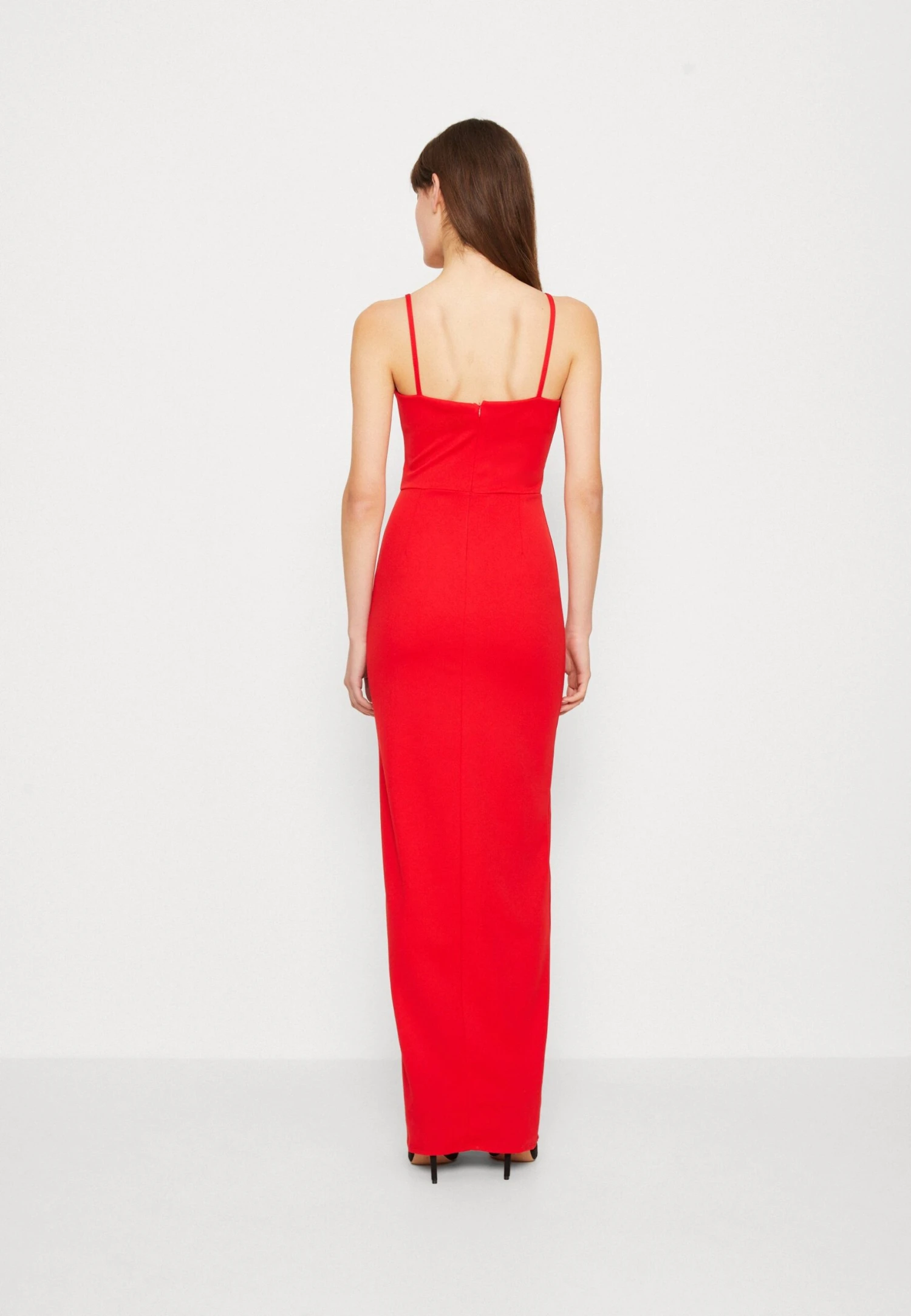 Wal G Jeane Strappy Maxi - Jerseyjurk - Red 5 Wal G Jeane Strappy Maxi - Jerseyjurk - Red - Afbeelding 3