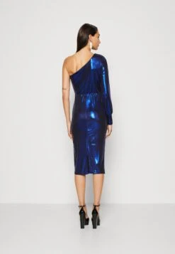 Wal G Hali One Sleeve Midi - Cocktailjurk - Electric Blue -Fashion Verkoop 4844d2c062374a778808f175135371a2