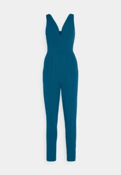 Wal G V Neck - Jumpsuit - Dark Teal Blue -Fashion Verkoop 48b92532c2ab479c9ef572ce85549f27