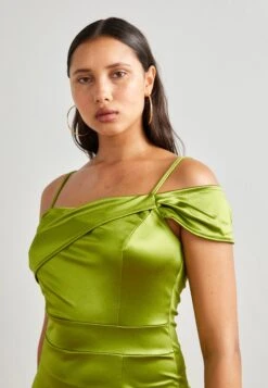 Wal G Peace Off Shoulder Midi - Cocktailjurk - Olive Green -Fashion Verkoop 4a78429a09ce4b7e82eef035c9e8dc73