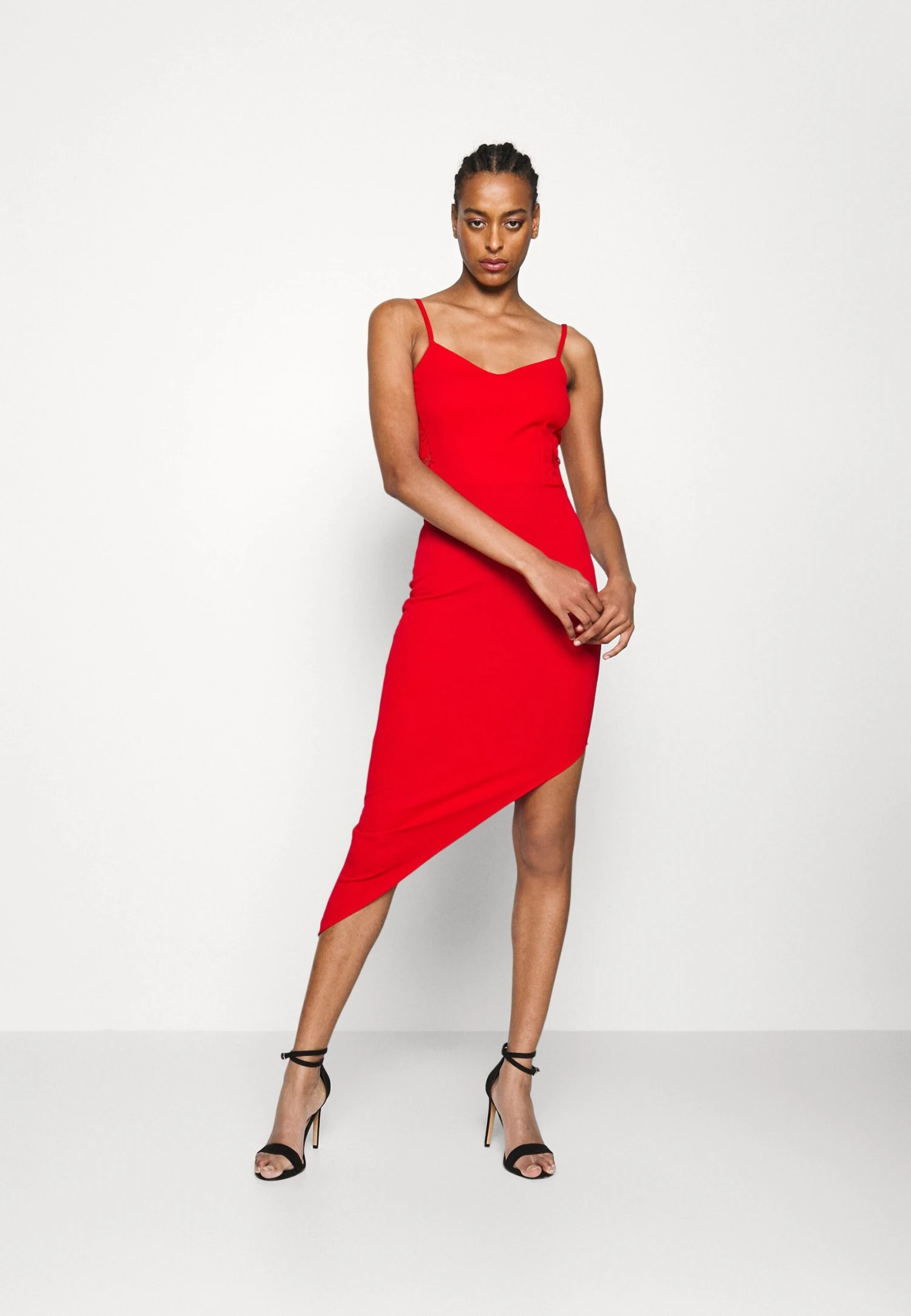 Laila Asymmetric Midi Dress - Jurk - Red 4 Laila Asymmetric Midi Dress - Jurk - Red - Afbeelding 2