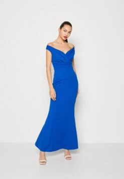 Wal G Andrew Off Shoulder Maxi Dress - Galajurk - Electric Blue -Fashion Verkoop 4fa5bbd672774b70bcbae0505f6909f6