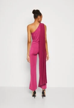 Wal G Cece Cape Sleeve- Jumpsuit - Magenta -Fashion Verkoop 51f28820affe44cb9b7c1c841f1692d7