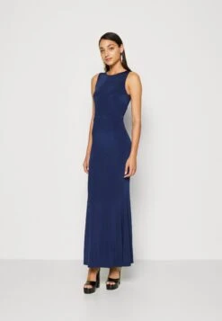 Wal G Becky Open Back Maxi - Jerseyjurk - Navy Blue