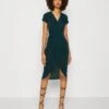 Wal G Wrap Midi Dress - Gebreide Jurk - Forest Green -Fashion Verkoop 52e1437589984360afafa5cb72bf1eff