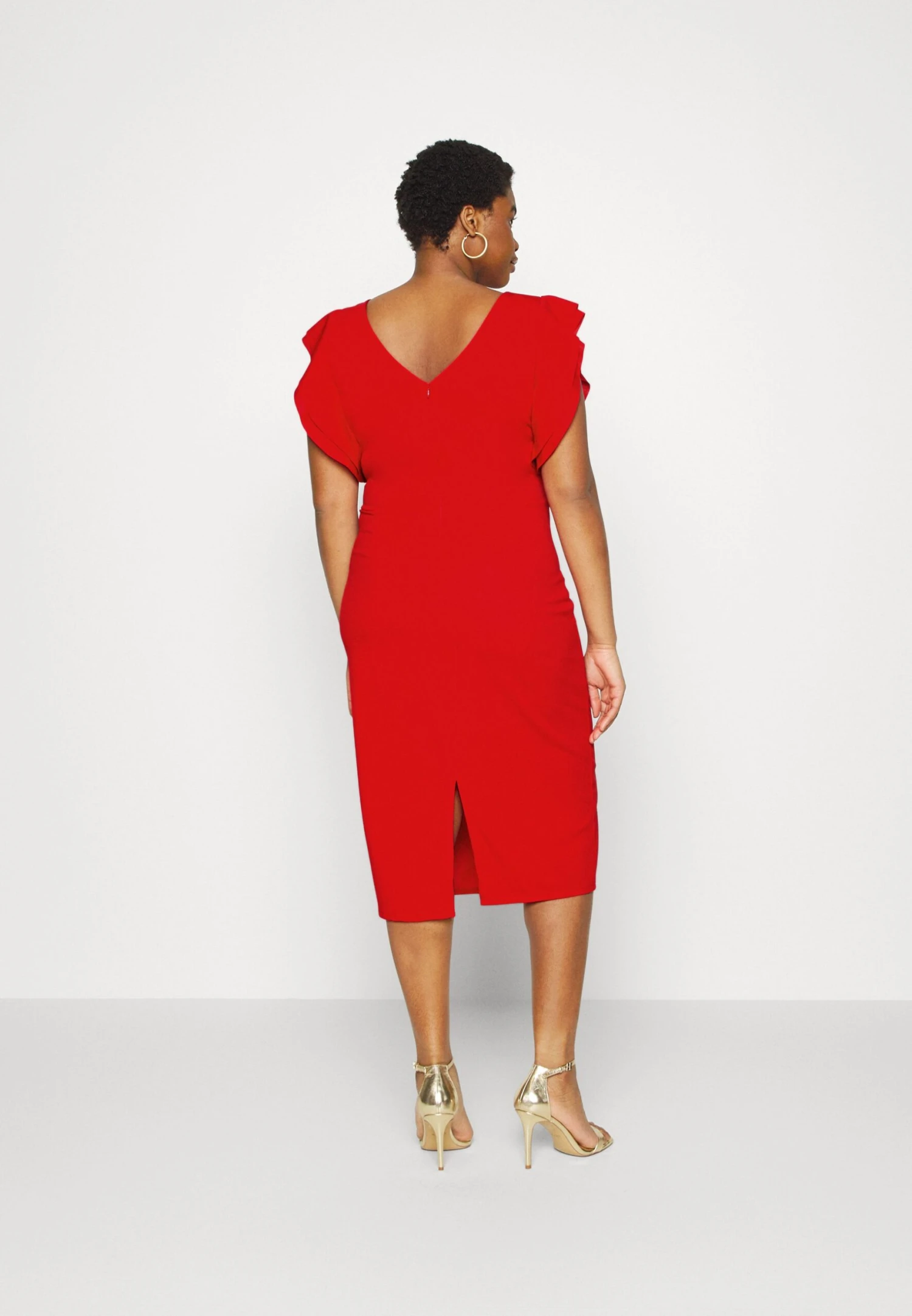 Rusie Ruffle Midi - Cocktailjurk - Red 5 Rusie Ruffle Midi - Cocktailjurk - Red - Afbeelding 3
