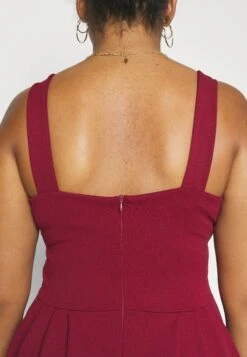 Kandy V Neck Midi - Jurk - Wine -Fashion Verkoop 585295c830e247719fd63487dd182dbe