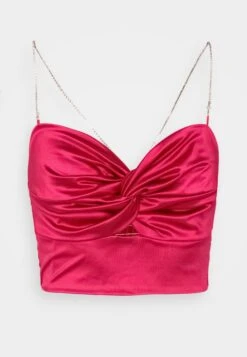Wal G Razz Knot Crop - Top - Fuchsia -Fashion Verkoop 60b16ccbc2944e97889f52c40710a618