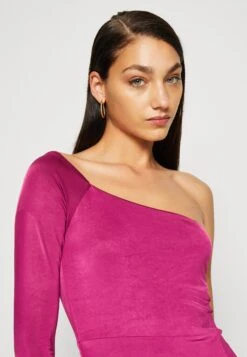 Wal G Arrabella One Sleeve Maxi - Jerseyjurk - Magenta -Fashion Verkoop 62257840cb6c49129e2c88925876542a