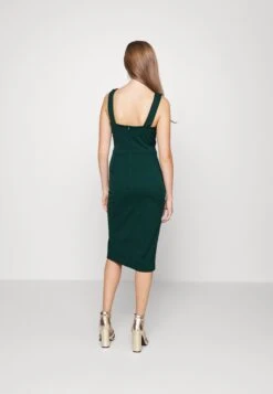 Celia V Neck Midi Dress - Cocktailjurk - Forest Green -Fashion Verkoop 65503187ea0944f5a2aaa634ebf8a287