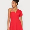 Wal G Zalora One Sleeve Skater Dress - Jerseyjurk - Red -Fashion Verkoop 67b2892132864364938f6ea61b0c6179