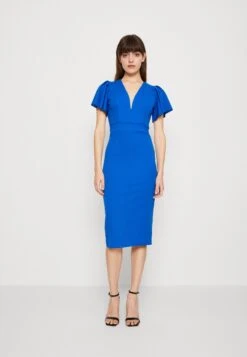 Wal G Antalya Ruffle Midi - Cocktailjurk - Electric Blue