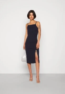 Wal G Strappy Square Neck Midi Dress - Etui-Jurk - Navy Blue -Fashion Verkoop 67f43dc5336549a1a1d5f9b52d230e36