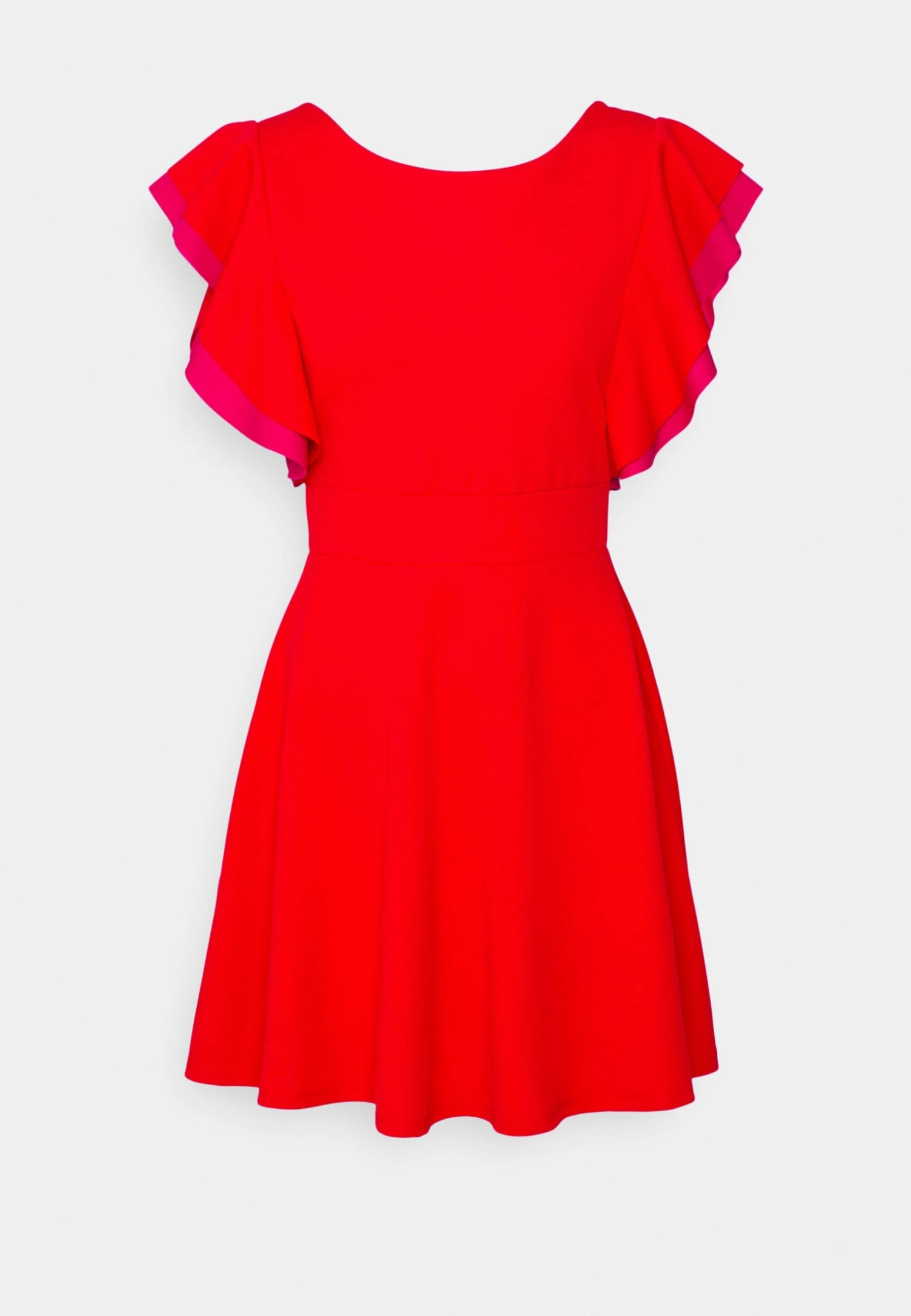 Max Ruffle Skater - Cocktailjurk - Red/Fuchsia 7 Max Ruffle Skater - Cocktailjurk - Red/Fuchsia - Afbeelding 5