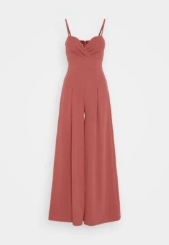 Wal G Thea Wide Leg - Jumpsuit - Dark Mauve Pink -Fashion Verkoop 6e6f60b1664147dea585b88d286fe31a