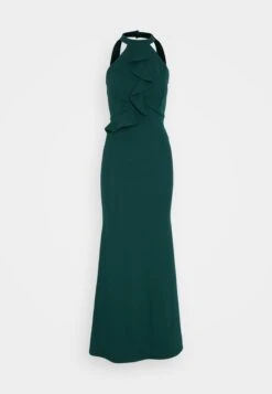 Wal G Tilly Ruffle Halter Neck Maxi Dress - Jerseyjurk - Forest Green -Fashion Verkoop 6e6fc15a50694b0c8aefb6ee59b71217