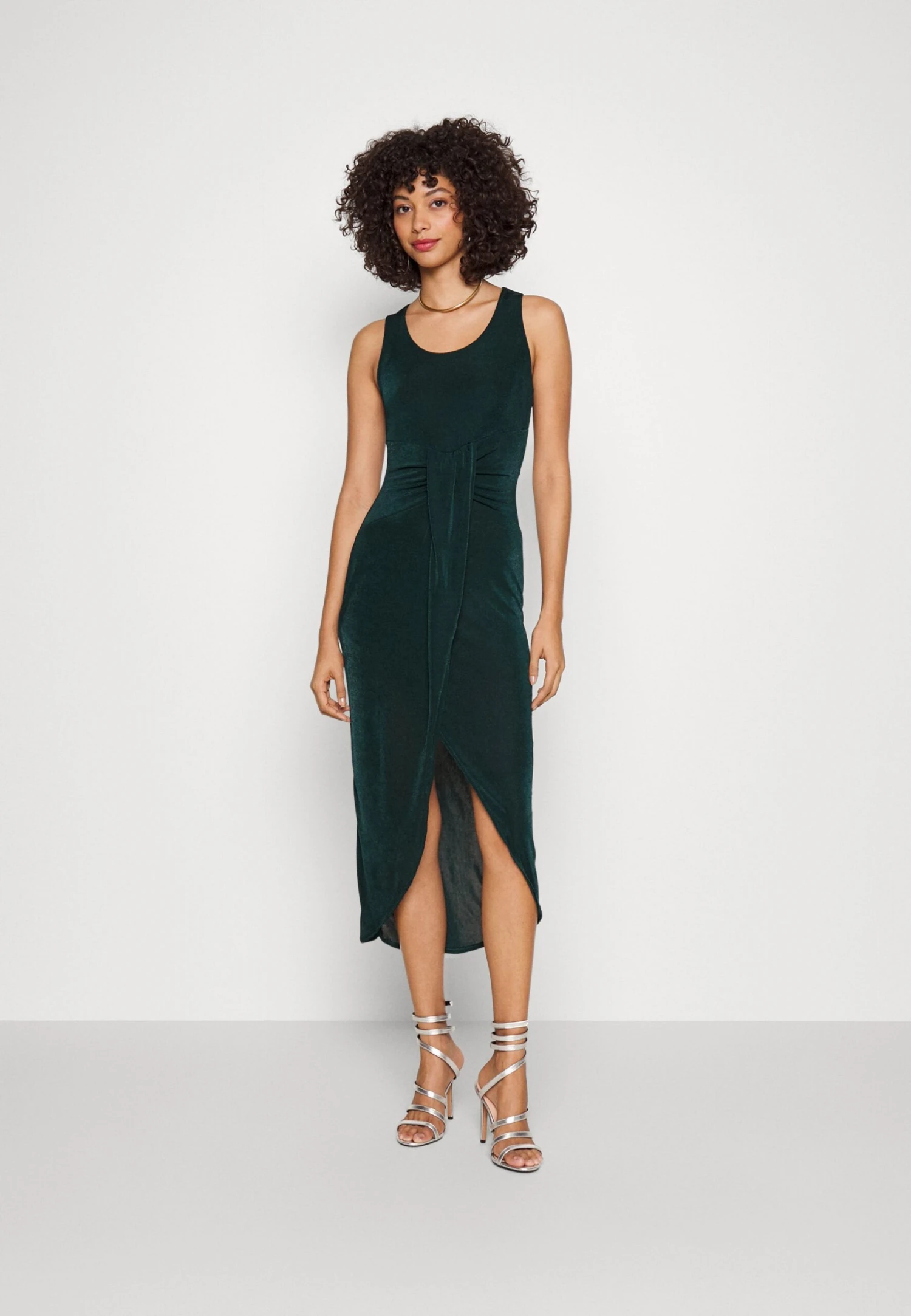 Wal G Shami Bodycon Midi - Jerseyjurk - Forest Green 4 Wal G Shami Bodycon Midi - Jerseyjurk - Forest Green - Afbeelding 2