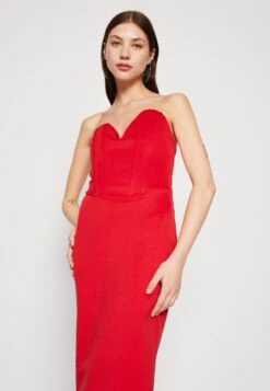 Wal G Dolly V Neck Midi - Jerseyjurk - Red -Fashion Verkoop 733a9955c2324d5cb28030030e57d492