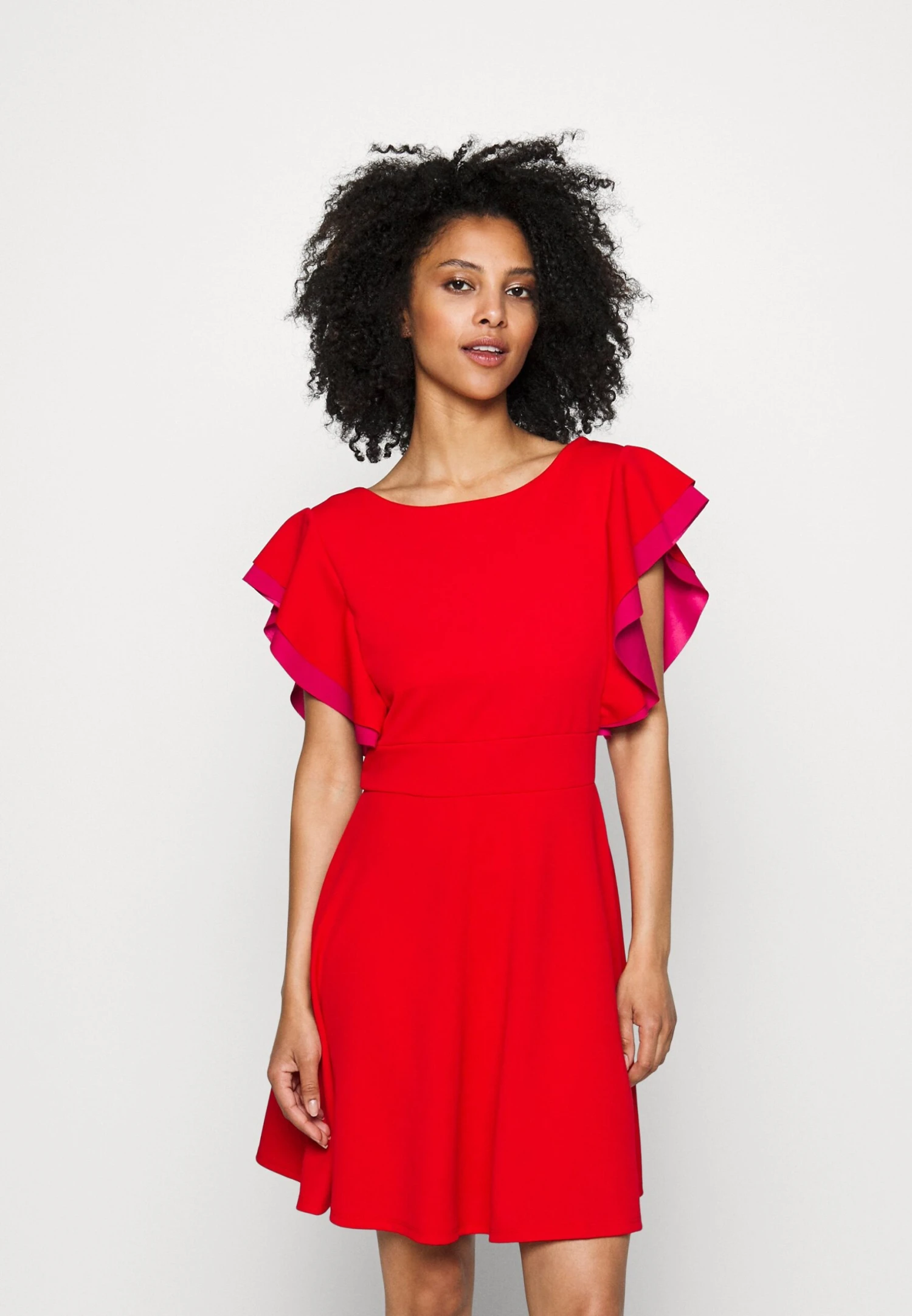 Max Ruffle Skater - Cocktailjurk - Red/Fuchsia 3 Max Ruffle Skater - Cocktailjurk - Red/Fuchsia